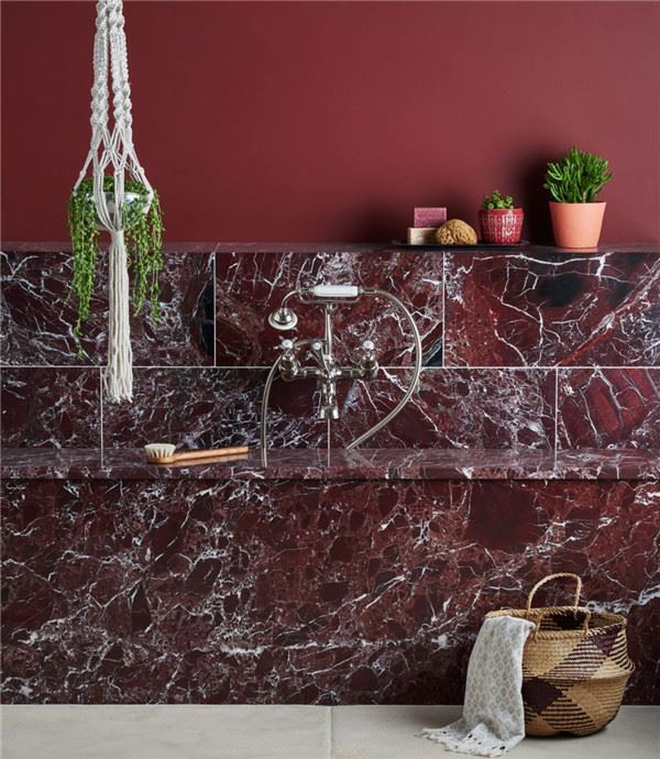 rosso levanto marble tile for decoration