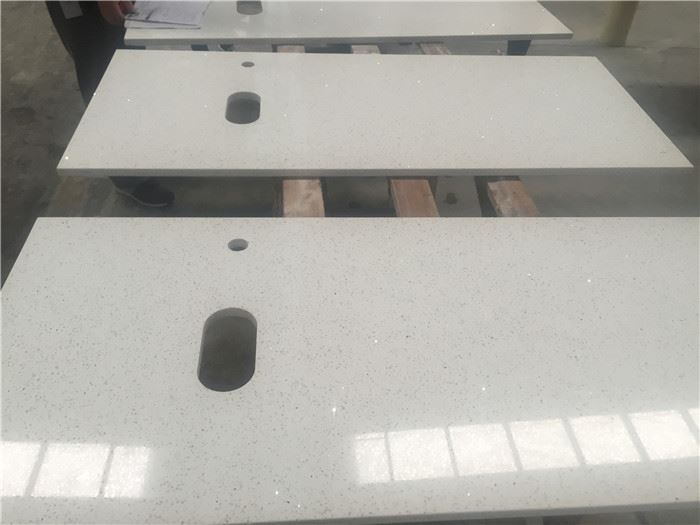 Hvítur Galaxy Quartz borðplata