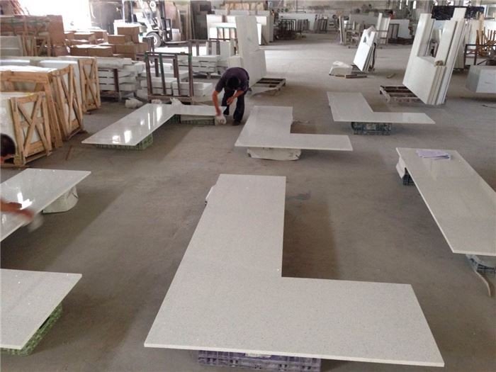 milky white quartz crystal kitchen top