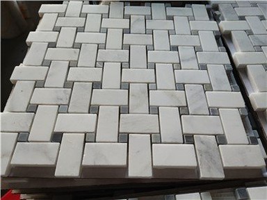 Bianco Carrara mósaíkflísar