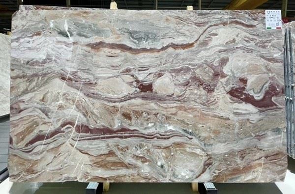 Arabescato Orobico Rosso Marble Full Slab