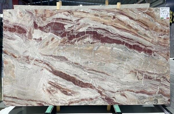 Arabescato Orobico Rosso Marble Slabs