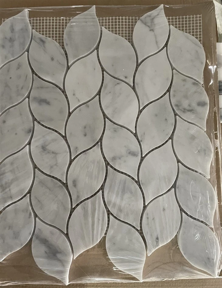 Carrara Leaf Mosaic floor tiles