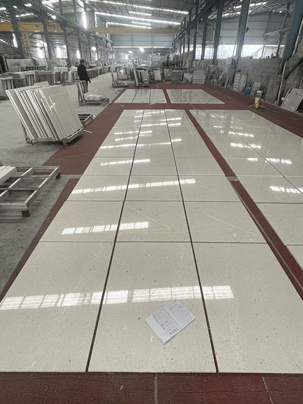 shell beige marble room tiles
