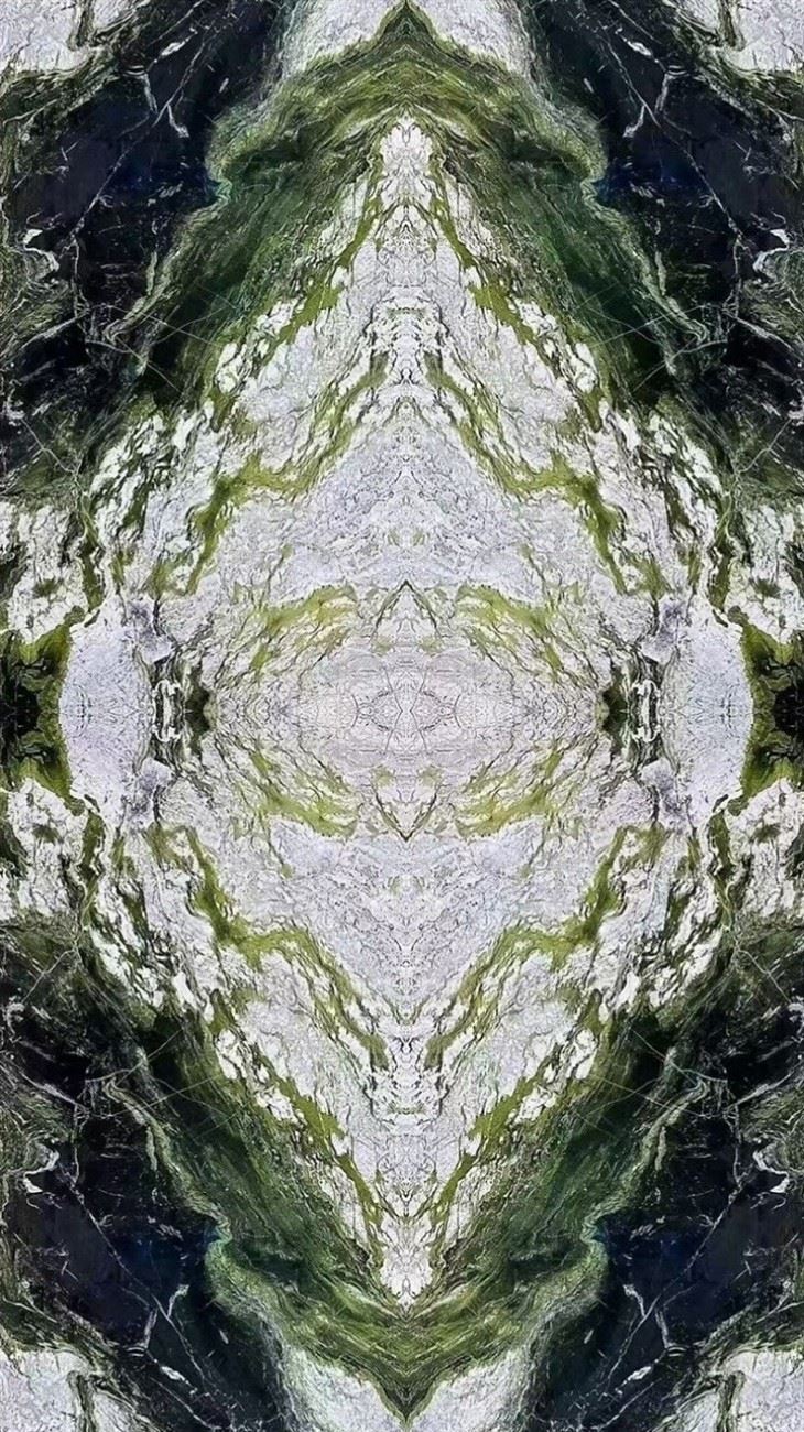 white and green marble book matched